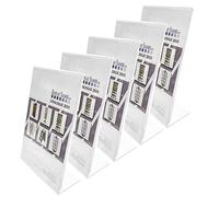 DSL Acrylic Poster Menu Holder - Portrait, Single Sided, Table Display Stand, Sign Holder, Perspex Freestanding Menu Holder (SU-PSS) (5, A4)