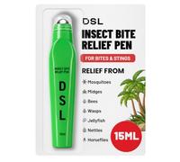 DSL Insect Bite Relief Pen 15ml - Fast Acting Itch Relief for Mosquitos, Bees, Wasps, Nettles, and Bug Bite and Sting Relief, Deet Free, Mosquito Bite Relief for Adults & Kids