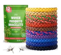 DSL Mosquito Repellent Bracelet 12 Pack, Insect Repellent Bracelet - 300 Hours Protection for Travel & Holidays, Deet-Free - Adjustable Mosquito Bands for Adults & Kids, Camping Essentials