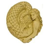 DSL Nixie the Mermaid Wall Plaque-Garden Ornament-Wall Hanging-Sculpture-Stone-Gift