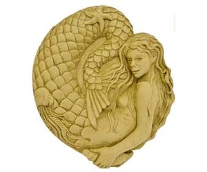 DSL Nixie the Mermaid Wall Plaque-Garden Ornament-Wall Hanging-Sculpture-Stone-Gift