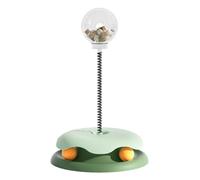 Dslcfjz Pet Leaky Turntable Toy with Spring Interactive,Durable,for Cats and Dogs,Entertains Pets,Quality Built,Easy to Use,Reduces Boredom,Versatile,11.42 x 8.46 in (Green)
