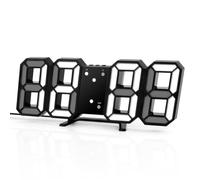 DSLIHA 3D Digital Alarm Clock for Bedrooms, LED Desk USB Electrify Digital Wall Alarm Clock for Office Home Living Room