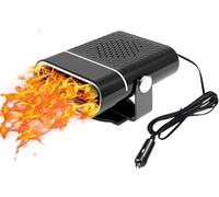DSLIHA Car Heater, 12V 150W Portable Auto Heater, 2 in 1 Heating/Cooling Car Heater Defroster with Plug-in Cigarette Lighter, Mini Car Demister Fast Heating Defrost Defogger Automobile Windscreen Fan
