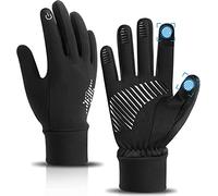 DSLIHA Cycling Gloves Waterproof Men Women Touchscreen Winter Warm Gloves Full Finger Anti-Slip Silicone Gel Thermal Gloves for Driving, Running, Riding, Fishing, Hiking (L)