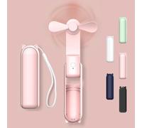 DSLIHA Handheld Fan Rechargeable Portable Travel Hand Fan Foldable Small Pocket Mini Fans, Personal Desk Fan With Power Bank, Usb Rechargeable Hand Fan Quiet Pockets Fan for Women Makeup