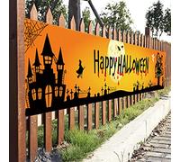 DSLIHA Happy Halloween Banner - Trick or Treat Banner, Yard Sign, Garden Decor, Party Supplies, 9.84 x 1.64 ft