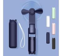 DSLIHA Mini Handheld Fan, Portable Travel Hand Fan Foldable Small Pocket Handheld Fan Rechargeable USB, Personal Desk Fan With Power Bank, Quiet Pockets Fan for Women Men