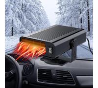 DSLIHA Portable Car Heater 12V 150W Winter Car Heater Fan That Plug Into Cigarette Lighter With 360° Rotary Base, Fast Heating Cooling Windshield Car Defroster & Defogging, Winter Car Kit