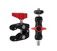 DSLR Camera Clamp Mount with LED Lights and 360 Degree Ball Head Magic Arm for Phones
