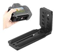 DSLR Camera L Bracket, Aluminum Alloy Vertical Horizontal Switching Tripod Quick Release Plate, QR L Plate for Osmo Camera with 1/4 3/8 Screw Hole