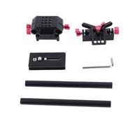 DSLR Camera Rail Riser Rig System, Wireless Quick Release Base Kit with 15mm Dual Rod Clamp, Shock - Absorbing Lens Mount for Tripod Support Compatible with Manfrotto 577