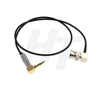 DSLR Camera Right Angle 3.5mm TRS BNC Bi-directional Timecode Cable for Tentacle Sony F55 Canon C300 (gold plated plug)