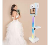 DSLR Photo Booth, 15.6inch Portable SelfIe Magic Mirror With Flight Case, Camera Photobooth Machine With Remote Control& App, for Wedding, Party, Christmas, Halloween, Birthday