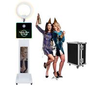 DSLR Photo Booth Machine with 15.6" Mirror Touch Screen APP Control Mirror Photo Booth Selfie Station Shell Stand DIY LCD Photobooth Machine with RGB Light (Photo Booth Machine)