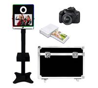 DSLR Photo Booth Machine with Camera and Printer,Portable Photo Booth with 15.6”Touch Screen,Fill Lights for Events Parties Wedding Rental