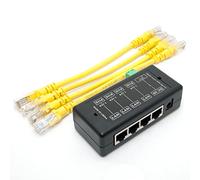 DSLRKIT 4 Ports Gigabit Passive PoE Injector Midspan Ethernet Adapter Without Power Adapter
