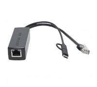 DSLRKIT 5V 3A 4A Gigabit PoE Splitter USB-C/Type-C + Micro USB 802.3at PoE+ for Pi 5 20w