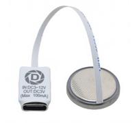 DSLRKIT USB Type-C to CR2032 Dummy Battery Adapter, DC 5-12V Input to 3V Output, Flexible Flat Cable, Long-Term Power Supply for Thermometer, Wireless Switch, Sensor, Remote Button