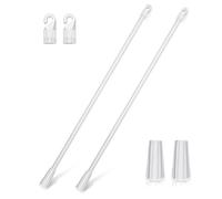 DSLSQD 12 Inches Blind Wand, 2 Pcs Vertical Blinds Replacement control wand tilter rod for venetian blind Clear Plastic Blind Opener Long Window Blind Stick Tilt Rod with Hooks and Grips Rod