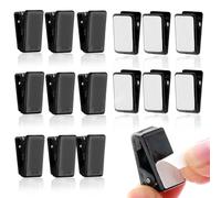 DSLSQD 15 Pieces Self Adhesive Clips, Wall Clips for Hanging Tapestry Clips Plastic Sticky Clips Photo Clips Spring Clips for for Home Office Poster Photo Halloween Christmas Decorations (Black)