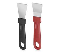 DSLSQD 2 Pieces Scraper for Cleaning, Scraper for Ovens, Stoves, Induction Hob,freezer Stainless Steel Super Scraper None-scratches Putty Scraper for Kitchen Cleaning 15.3 * 3.4cm/6.02 * 1.34inch