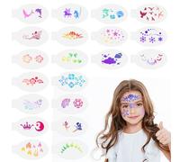 DSLSQD 20 Pieces Face Paint Stencils, Reusable Face Painting Stencils Body Painting Stencils Tattoo Painting Templates for Kids Holiday Party Halloween Makeup Body Art Painting
