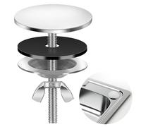 DSLSQD Sink Hole Cover, Stainless Steel Sink Plug Hole Cover Kitchen Sink Tap Hole Plate Stopper Cover Sink Accessories for Home Kitchen and Bathroom Sink Decoration (Silver)