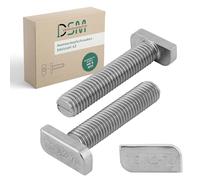 DSM 5 Pack M8 x 70mm Hammer Head Screws - A2-70 Stainless Steel - Type 28/15 - for Mounting Rails, Photovoltaic, Solar Panels, PV Brackets, C Profile, Solar Mounting and Greenhouses