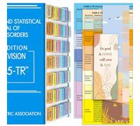 DSM-5-TR Index Tabs, 2022 Coded and Laminated DSM-V TR Tabs, Including 94 and 6 Blank Ones, with Alignment Guide and Bookmark