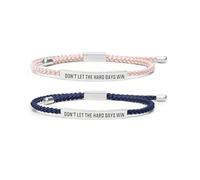 dsmrosp Don'T Let The Hard Days Win Bracelet,Adjustable Handmade Braided Stainless Steel Engraved Wrap Bracelets,Couples Motivational Tube Wristband,for Women Men Inspirational Jewelry, One Size