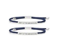 dsmrosp Don'T Let The Hard Days Win Bracelet,Adjustable Handmade Braided Stainless Steel Engraved Wrap Bracelets,Couples Motivational Tube Wristband,for Women Men Inspirational Jewelry, One Size
