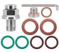 Dsnaduo 1/2"-20 Oversize Piggyback Oil Drain Plug, Stainless Steel Self Tapping Oil Pan Thread Repair Kit