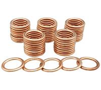 Dsnaduo 50PCS Oil Drain Plug Gasket,Copper Crush Washers M14 Fit Audi A3 A4 A5 A6 A7 A8 Q3 Q5 Q7 TT RS7 VW Jetta Passat Golf CC Replace N0138157