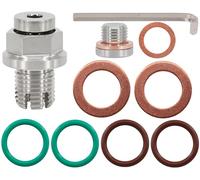 Dsnaduo M14.1-1.5 x 15mm Oversize Piggyback Oil Drain Plug, Stainless Steel Self Tapping Oil Pan Thread Repair Kit