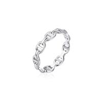 Dsnyu 925 Sterling Silver Ring, Engagement Ring for Women Pig Nose Silver Gift for Birthday Size J 1/2