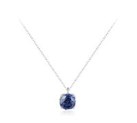 Dsnyu Cz Pendant Necklace, Necklaces for Women Silver 925 Sterling Silver Octagonal Rose Cut Pendant Round Shape Jewelry