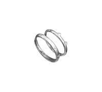 Dsnyu Matching Rings for Couples 925, Wedding Rings Set for Him and Her Cute Cat Ears and Cat Paws Silver Band Adjustable Engagement Promise Jewelry