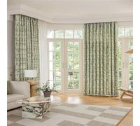 Dsnyu Modern Curtains Blackout, Curtains for Living Room Flowers Leaves Printed Polyester Green Drape for Window 2 Panels 54W x 90L Inch