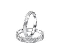 Dsnyu Ring 925 Sterling Silver, Mens Promise Rings Hand-Hammered Bumpy Texture Silver Couple Matching Band for Him Adjustable Valentine's Day Gift