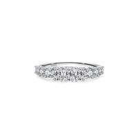 Dsnyu Silver Engagement Ring, Vintage Rings for Women 925 Sterling Silver Elegant Style Cubic Zirconia Oval Shape Trendy Comfort Fit Size P 1/2