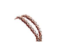 Dsnyu Stainless Steel Chain Necklace Rose Gold, 55CM Byzantine Chain Necklace, 8MM Men Chain for Birthday