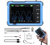 DSO-510 Portable Oscilloscope/DDS Signal Generator 2in1, Mini Handheld Automotive Oscilloscope, 2.8 Inch TFT, 10MHz Bandwidth, 48MSa/s Sampling Rate, Auto Trigger Function, Circuit Test