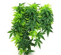 Dsoar 40cm/16in Aquarium Decorations Plants Artificial Fake Plastic Water Grass Plants for Fish Tank Aquarium Decor Artificial Hanging Plants