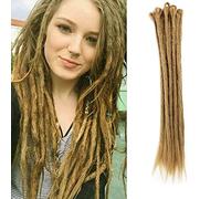 Dsoar Dreadlocks Extension Braids Hair Extensions Synthetic Braiding Hair 12 Strands 20 Inch Synthetic Dreadlocks for Men/Women Full Head Hippie Hair Extensions