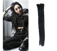 Dsoar Dreadlocks Extension Braids Hair Extensions Synthetic Braiding Hair 12 Strands 20 Inch Synthetic Dreadlocks for Men/Women Full Head Hippie Hair Extensions