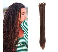 Dsoar Dreadlocks Extension Braids Hair Extensions Synthetic Braiding Hair 12 Strands 20 Inch Synthetic Dreadlocks for Men/Women Full Head Hippie Hair Extensions