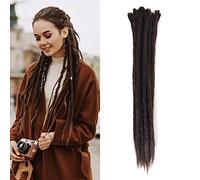 Dsoar Dreadlocks Extension Braids Hair Extensions Synthetic Braiding Hair 12 Strands 20 Inch Synthetic Dreadlocks for Men/Women Full Head Hippie Hair Extensions