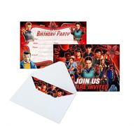 DSOE 16pcs Stranger Season 5 Things Birthday lnvitation Cards Gift Cards with Envelopes for Stranger Season 5 Things Theme Party Supplies