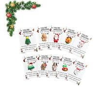 Dsofrenzic 10PCS Bulk Pack Christmas Pocket Hugs, Cute Novelty Gift for Secret Santa, Office Party, Stocking Filler for Friends, Family, Colleagues